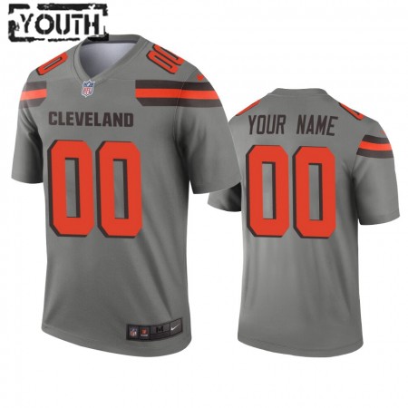 Tröjor Cleveland Browns Custom grå Inverted Legend - Barn Tröjor Cleveland Browns Custom grå Inverted Legend - Barn